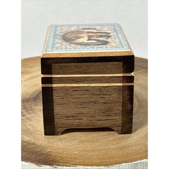 VTG 1989 San Francisco Music Box CO. Cat Kittens Music Trinket Jewelry Box NICE! - Picture 2 of 7